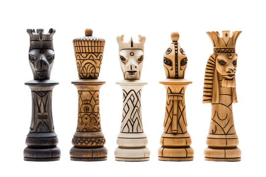 Themed Chess Set Inspired Photograph on transparent background