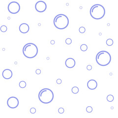 Bubbles isolated on a white background. Contour drawing. Seamless pattern, editable stroke. Background for paper, cover, fabric, textile, dishes, interior decor.