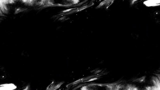 black ink streams crossing effect grunge punk and dirty title template abstract background video effect film quality details 4k rorschach	
