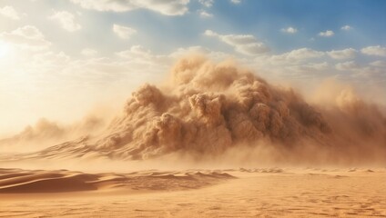 sand storm in desert
