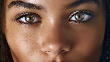 Naklejka premium Elegant Eye Portrait: Depth and Detail in Natural Beauty