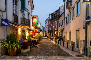 Fototapeta na wymiar Town at evening, Coimbra, Portugal