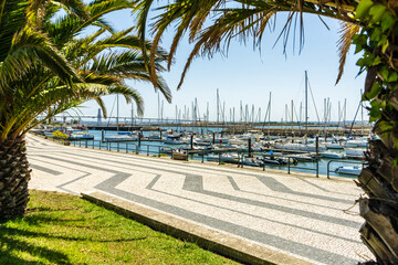 View on a dock with boats, Figueira da Foz