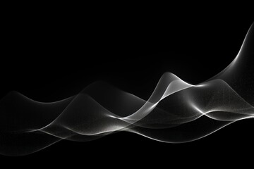 White Christmas features delicate, translucent lines on a deep black backdrop.