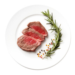Raw meat or steak isolated on transparent background. AI generated. - obrazy, fototapety, plakaty