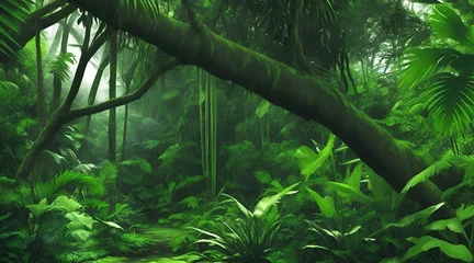 Gordijnen tropical forest in the jungle © Logo