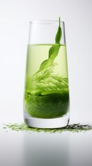 Refreshing and Eco-Friendly Mojito Cocktail with Fresh Fruit and Mint Leaf on White Background. Generative AI
