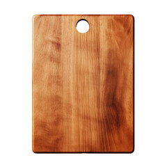 Wooden cutting board isolated on transparent background. AI generated.