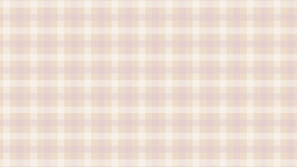 Beige and pink plaid fabric texture as a background