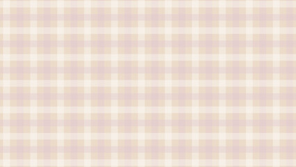 Beige and pink plaid fabric texture as a background