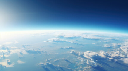 Fototapeta na wymiar Atmosphere of the Earth seen from International space station