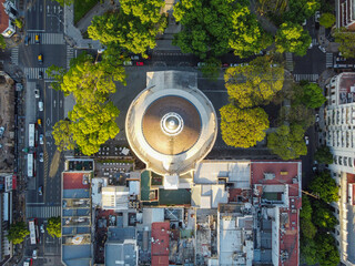 overhead view of the round church of Belgrano Buenos Aires