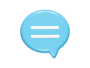 Message icon 3d element render