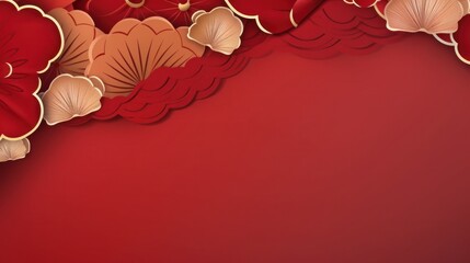 Chinese new year card template with copy space