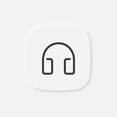 Obraz premium Headphone icon. Audio headset sign. Listen symbol. Earphone icons. Vector isolated sign.