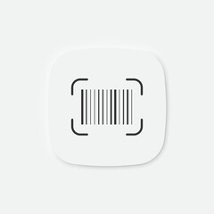 Bar code icon. Scan barcode sign. Scanner symbol. Identification product icons. Vector isolated sign.