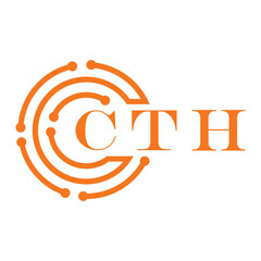 CTH letter design. CTH letter technology logo design on white background. CTH Monogram logo design for entrepreneur and business