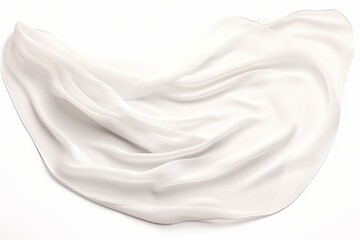 Flying silk fabric isolated on a white background