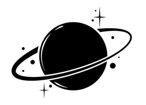 Jupiter, Saturn, Uranus and Neptune icon vector galaxy