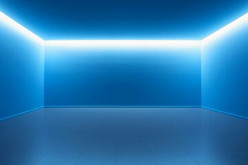 Obraz premium Azure Empty Space. AI generative