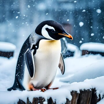 penguin on snow generative Ai tool
