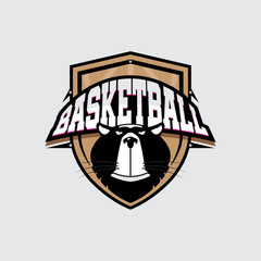 Bear mascot logo design vector with modern illustration concept style for badge, emblem and tshirt printing. grizzly bear illustration for sport team