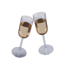 Captivate your audience with the elegance of two wine glasses, evoking a sense of romantic ambiance and refined taste. 