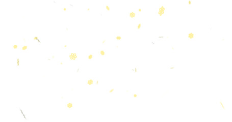 Yellowsnowflake illustration material (transparent background) png with alpha channel - obrazy, fototapety, plakaty