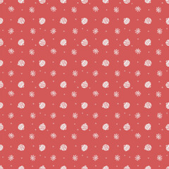  Seamless christmas pattern. New year background. Doodle illustration with christmas icons