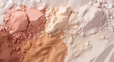Obraz premium a close up of sand with white and pinks in the background