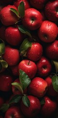 Obraz premium a liitle photo of a bunch of apples