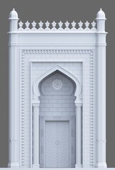 Ornamental carved arch in Indian or Arabic style