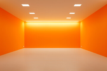 orange Empty Space. AI generative