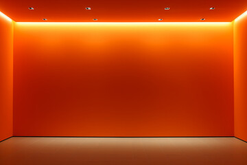 orange Empty Space. AI generative