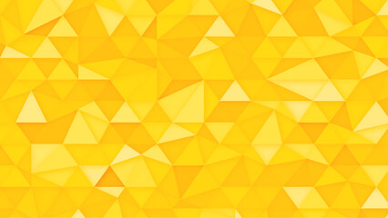 Geometric yellow background with triangular polygons. Abstract design. Vector illustration.