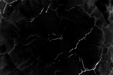 Black and White Abstract Image of Cracked Surface
