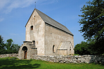 Fototapeta na wymiar Sweden, the little old church of Kalla