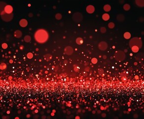 red glow particle bokeh