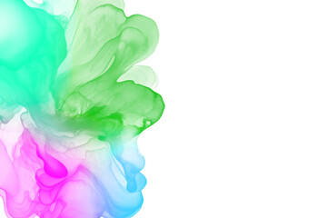 Abstract green and blue watercolor background, shape, design element. Colorful hand painted texture. abstract splash background