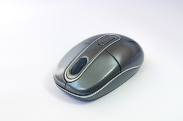 Wireless computer mouse on a white background