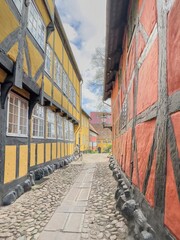 Old half-timbered house in Kolding, Denmark, Europe