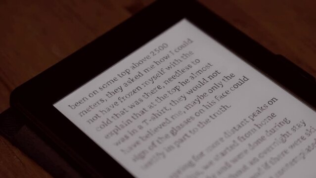 An e book that quickly flows through a text