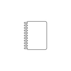 Closed notebook icon image. Vector