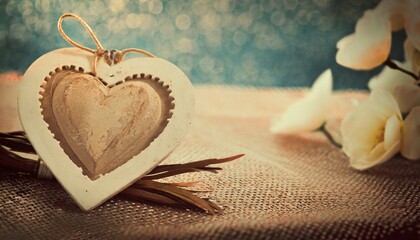 vintage heart with a background