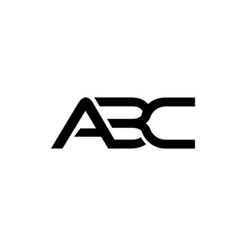 Letter ABC simple monogram logo design
