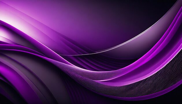 a purple abstract background with wavy lines and curves in the center of the image with a black background and a purple background with a white border generative ai