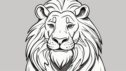 Lion cartoon character vector image. Illustration of cute lion design graphic on the white background