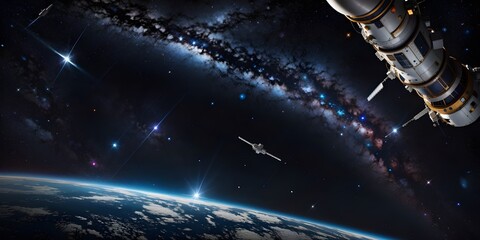 Space View During Alien Invasion