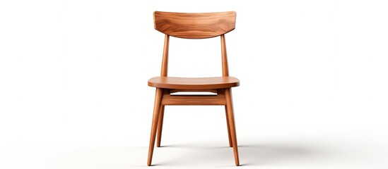 A modern wooden chair illustrated in on a white background - obrazy, fototapety, plakaty