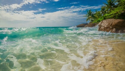 tropical beach water background
